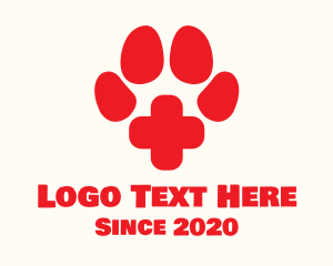 Paw Print - Pet Paw Veterinary Clinic logo design