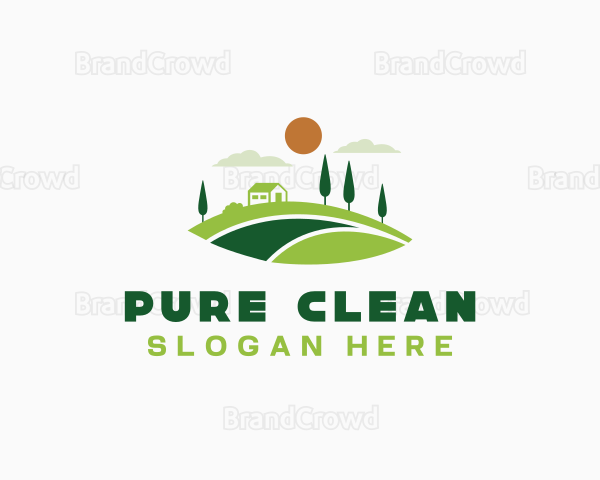 Garden Lawn Landscaping Logo