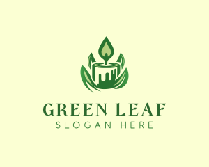 Light Leaf Candle logo design