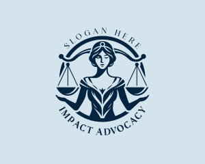 Woman Legal Justice logo design