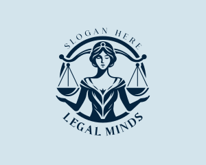 Woman Legal Justice logo design