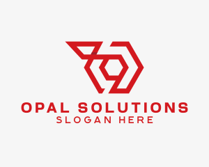 Red Geometric Software  logo design