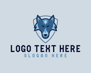 Streaming - Wild Wolf Shield logo design
