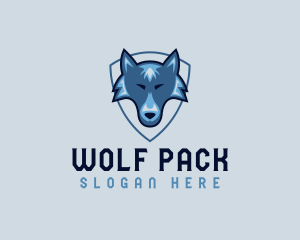 Wild Wolf Shield logo design