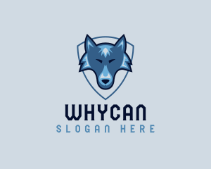 Streamer - Wild Wolf Shield logo design