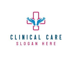 Clinical - Medical Gloves Cross logo design