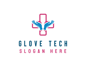 Medical Gloves Cross logo design