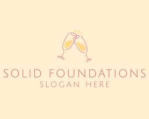 Champagne Glass Toast Logo