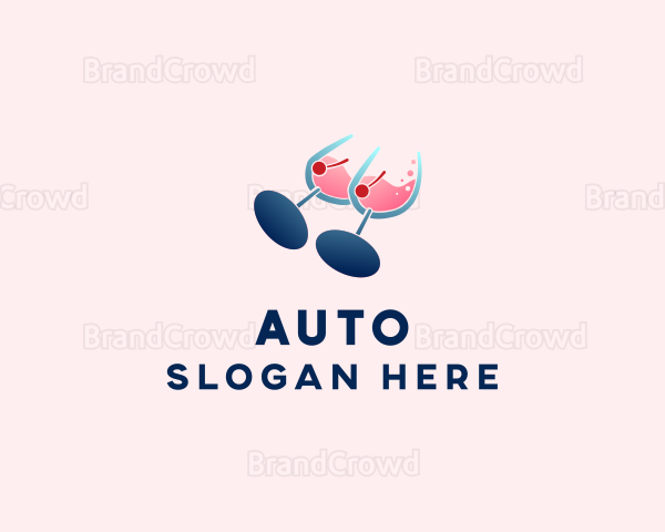 Wine Glass Boob Alcohol Logo