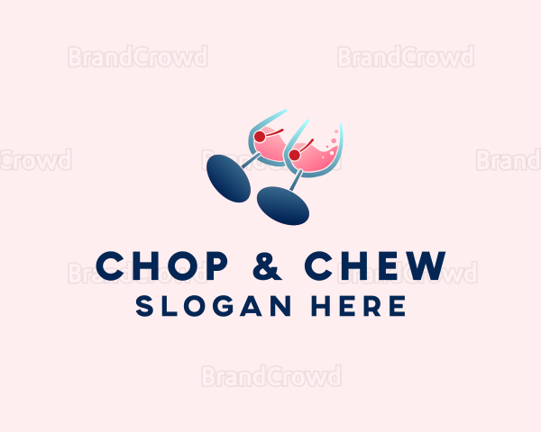 Wine Glass Boob Alcohol Logo