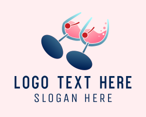 Beach Body - Wine Glass Boob Alcohol logo design