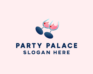 Wine Glass Boob Alcohol logo design