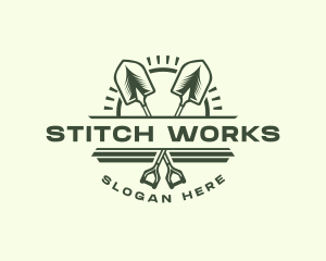 Shovel Landscaping Tool logo design