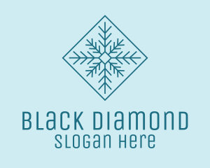 Geometric Diamond Snowflake  logo design