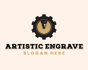 Laser Cog Engraving logo design