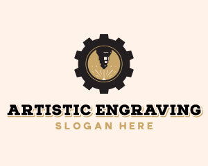 Laser Cog Engraving logo design