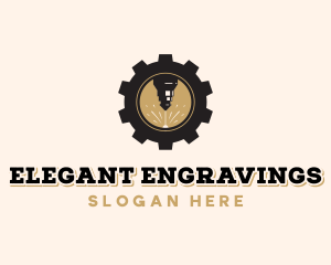 Laser Cog Engraving logo design