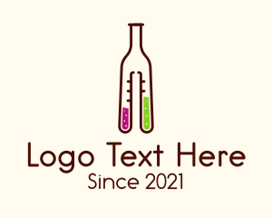 Liquor - Flask Cocktail Bottle logo design