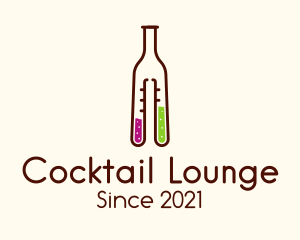 Flask Cocktail Bottle logo design