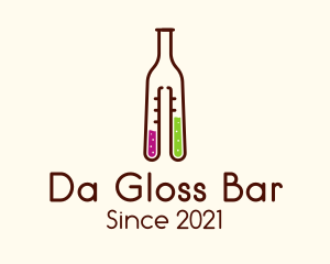 Flask Cocktail Bottle logo design