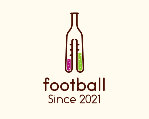 Vineyard - Flask Cocktail Bottle logo design