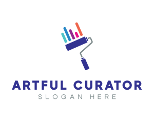 Paint Roller Brush Statistics  logo design