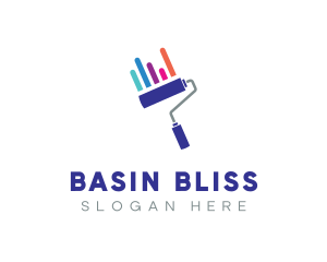 Paint Roller Brush Statistics  logo design