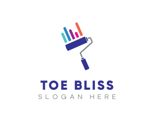 Paint Roller Brush Statistics  logo design