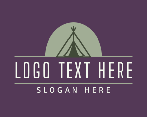 Exploration - Camping Tent Outdoor logo design