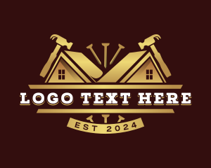 Roofing - Hammer Construction Builder logo design