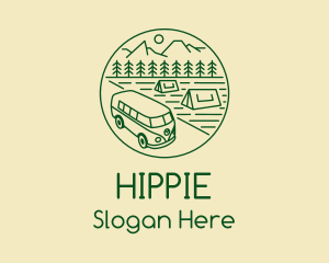 Hippie Van Camp logo design