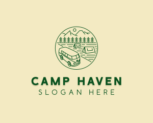 Hippie Van Camp logo design