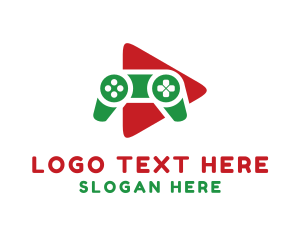 Youtube - Play Game Controller logo design