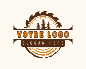Furnishing - Lumber Woodwork Saw logo design