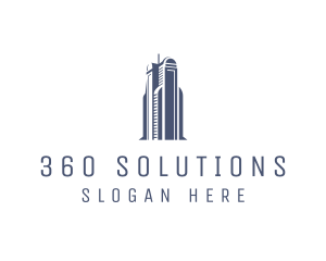 Blue Architectural Building logo design