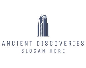 Blue Architectural Building logo design