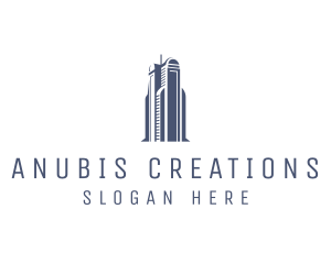 Blue Architectural Building logo design