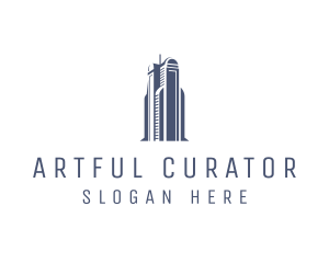 Blue Architectural Building logo design