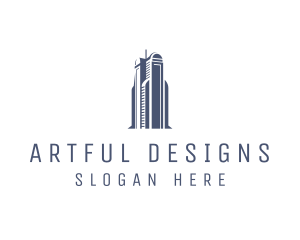 Blue Architectural Building logo design