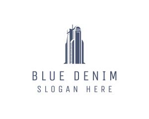 Blue Architectural Building logo design