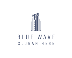 Blue Architectural Building logo design