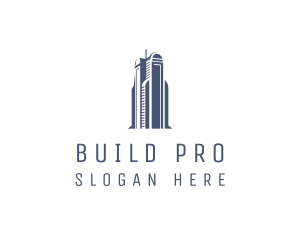 Blue Architectural Building logo design