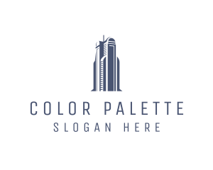 Blue Architectural Building logo design