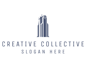 Blue Architectural Building logo design