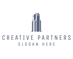 Blue Architectural Building logo design