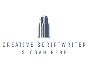 Blue Architectural Building logo design