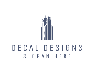 Blue Architectural Building logo design