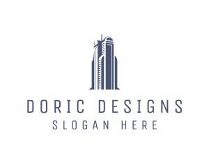 Blue Architectural Building logo design