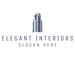 Blue Architectural Building logo design