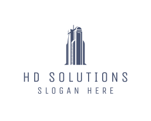 Blue Architectural Building logo design